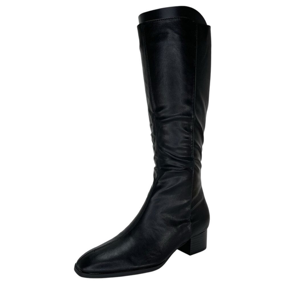 Journee Collection Devri Black Faux Leather Knee High Womens Boots Size 9M - Picture 2 of 10